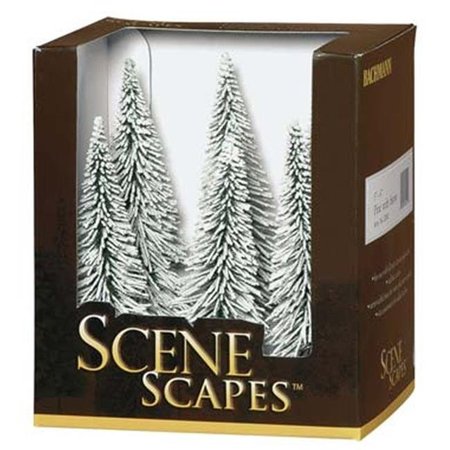 BACHMANN INDUSTRIES Bachmann BAC32002 5-6 in. Pine Trees with Snow - 6 BAC32002